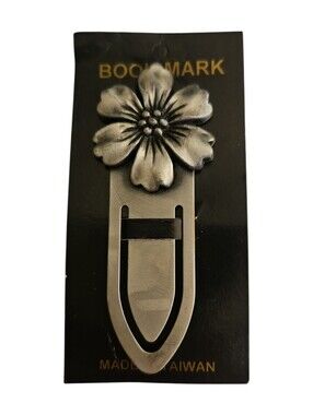 3/$30 Pewter Metal Flower Bookmark Clip
